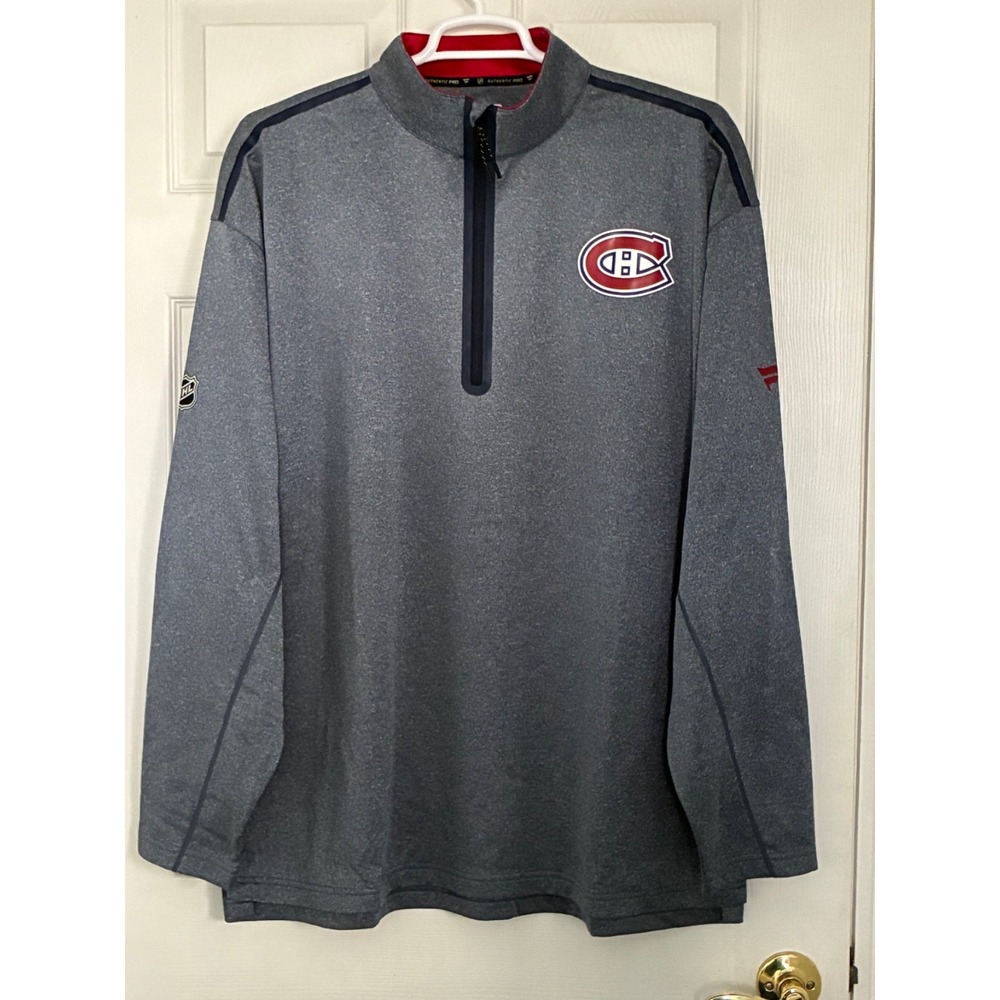 Men's 3XL NWOT Montreal Canadiens‎ Fanatics Heathered Navy  - Quarter-zip